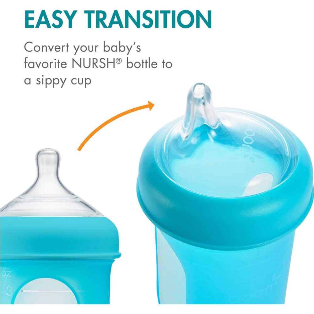Boon 3pc Boon Nursh Transitional Silicone Sippy Cup Spout Lid 6m+ (6 Pack) — image 5
