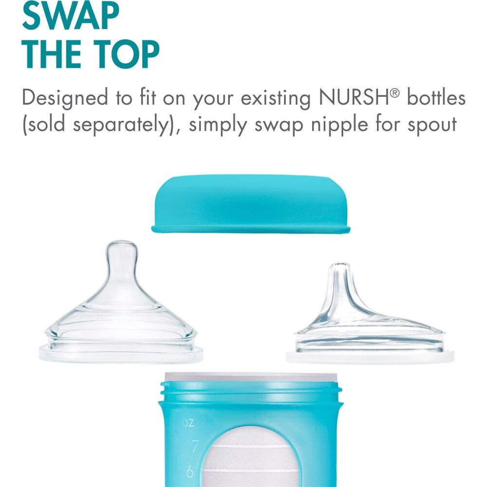Boon Nursh Transitional Silicone Sippy Cup Spout Lid 6m+ (3 Pieces) — image 3