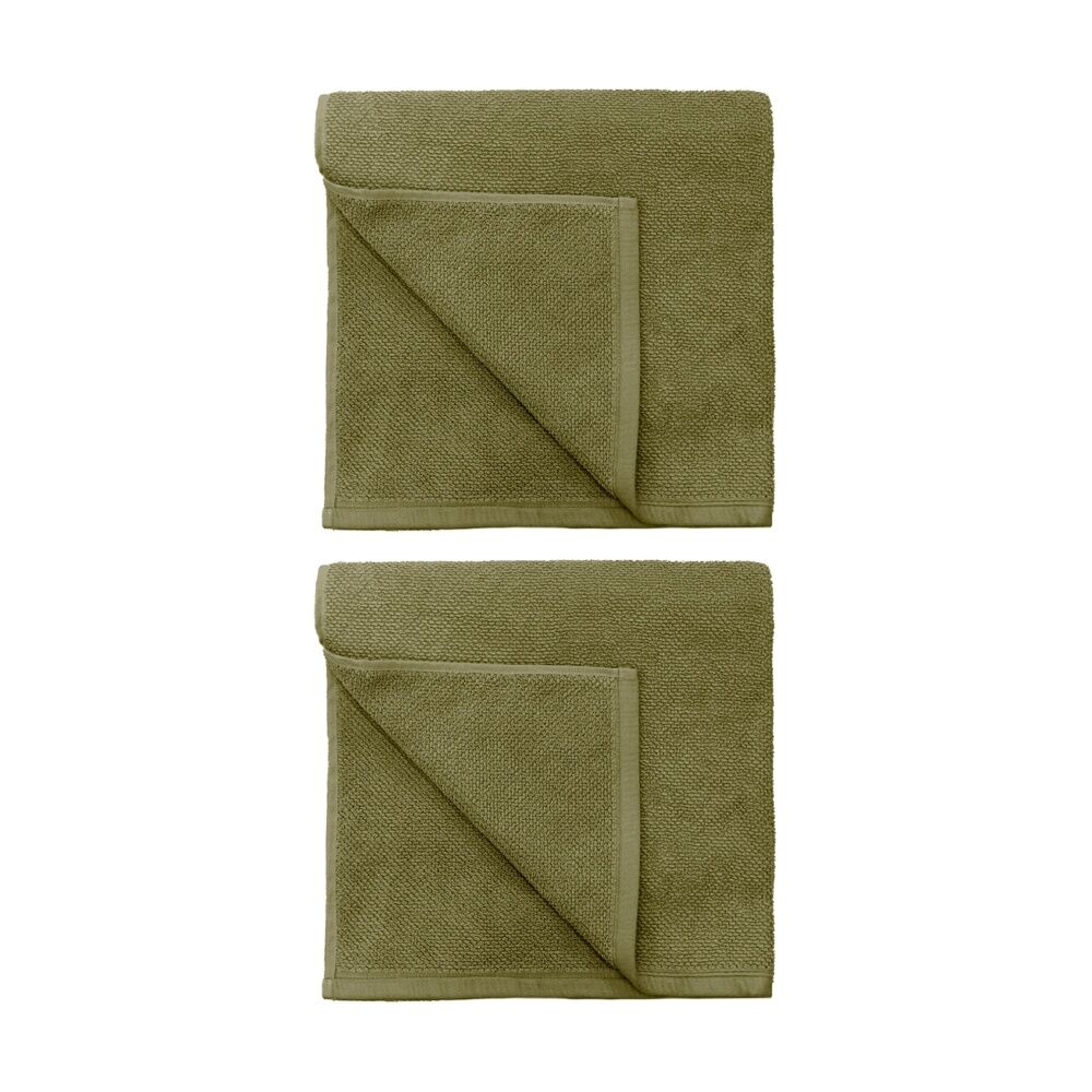 Bambury Angove 600gsm Soft Absorbent Cotton Bath Sheet 80x160cm Green (2 Pack)