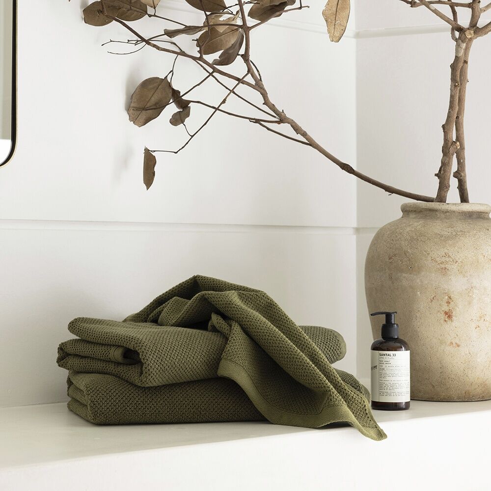 Bambury Angove 600gsm Soft Absorbent Cotton Bath Sheet 80x160cm Green (2 Pack) — image 3