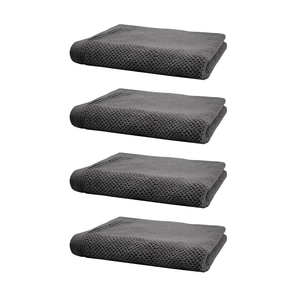 Bambury Angove 600gsm Soft Absorbent Cotton Hand Towel 40x70cm Grey (4 Pack)