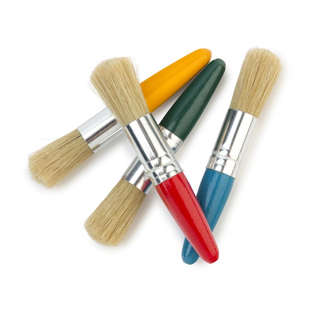 Educational Colours 4pc Educational Colours Baby Stubby Paint Brush Set Art/Craft Supplies (4 Pack) — image 4