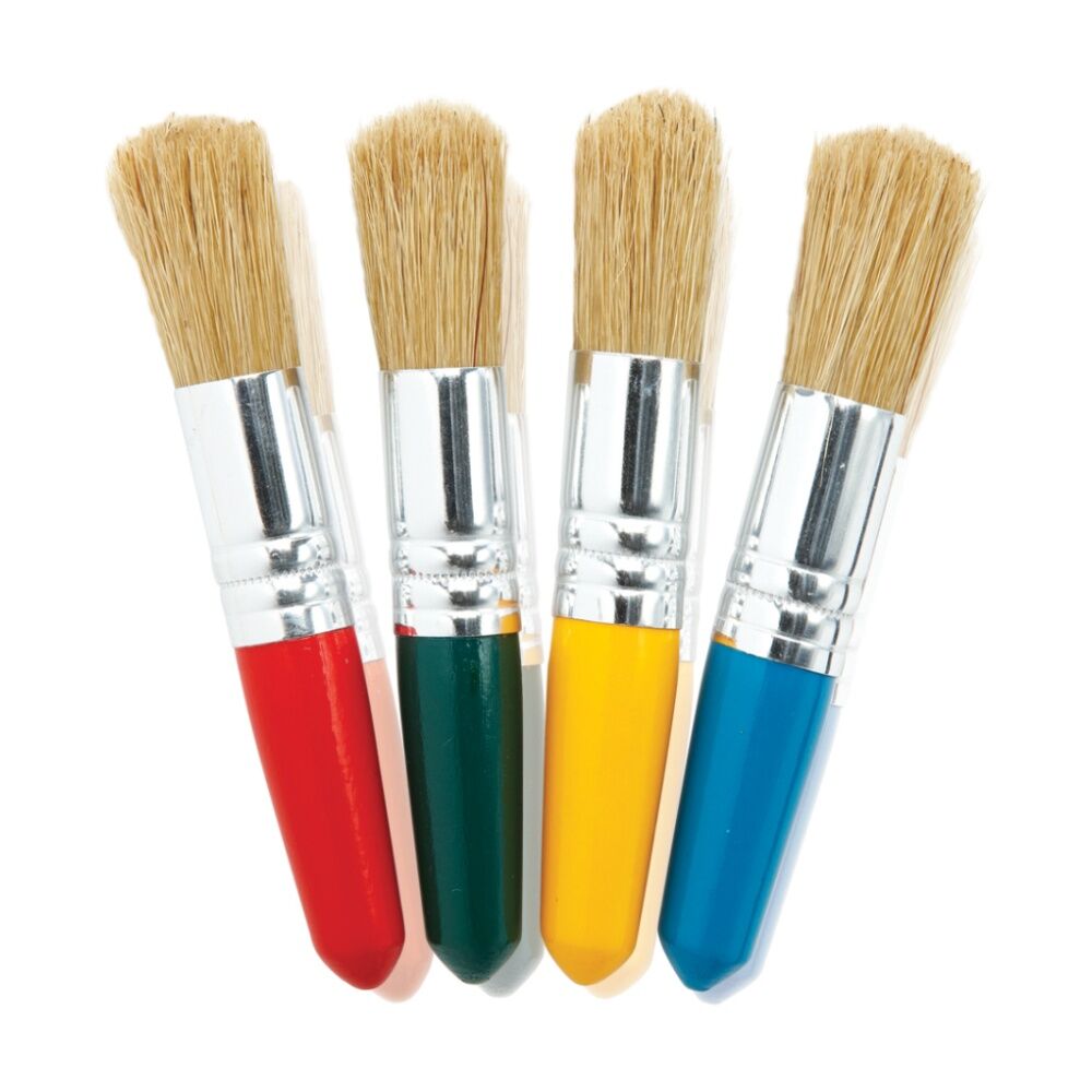Educational Colours 4pc Educational Colours Baby Stubby Paint Brush Set Art/Craft Supplies (4 Pack) — image 3