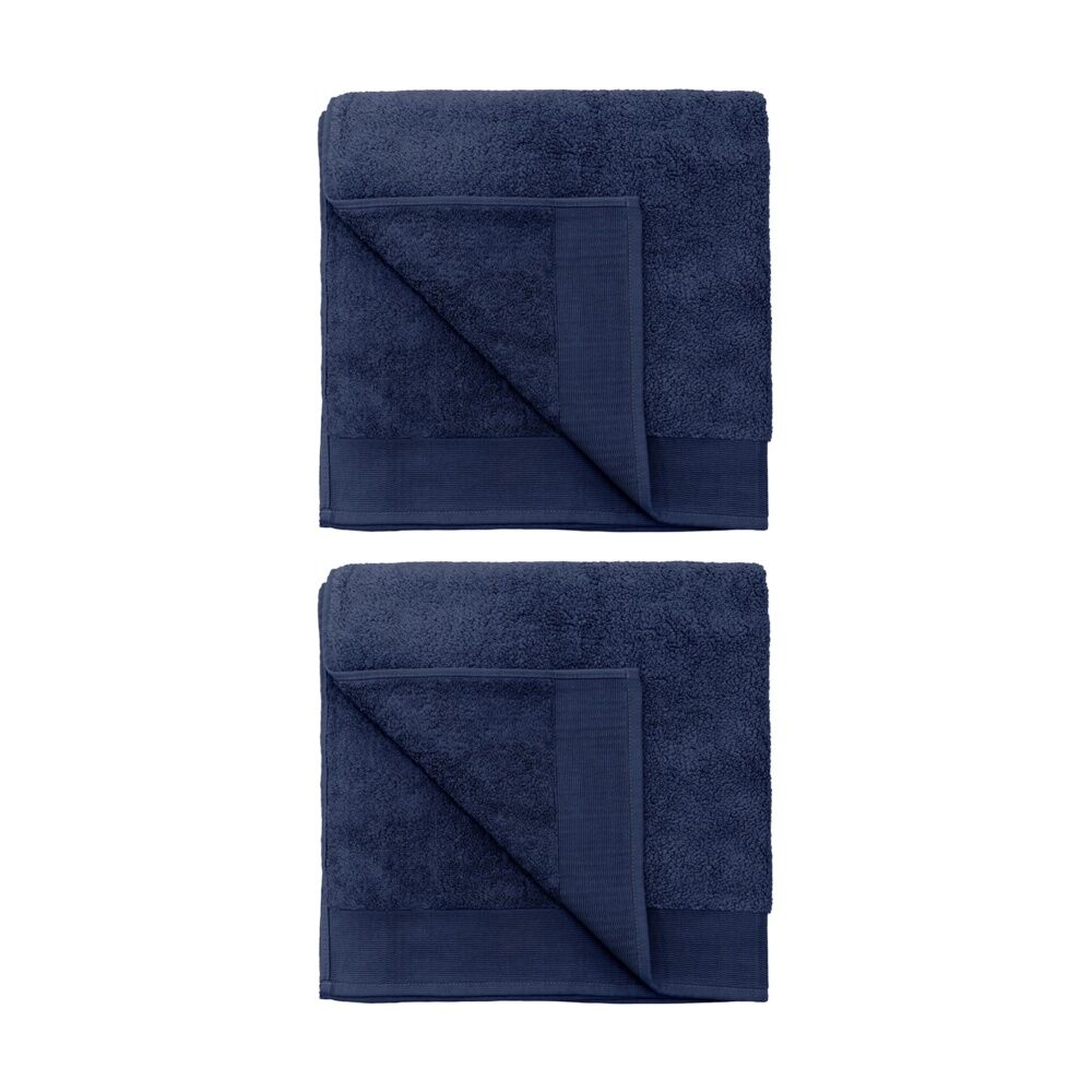 Bambury Elvire 600gsm Soft Absorbent Cotton Bath Sheet 80x160cm Blue (2 Pack)