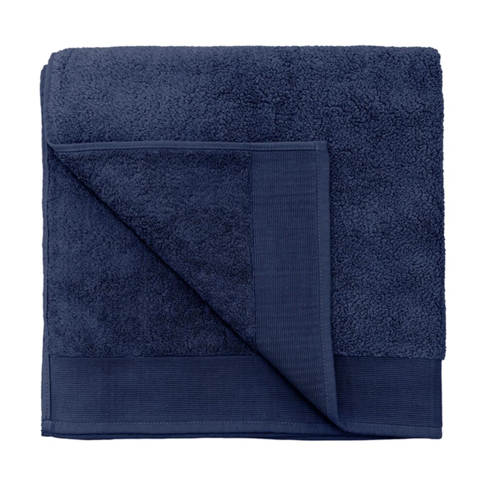 Bambury Elvire 600gsm Soft Absorbent Cotton Bath Sheet 80x160cm Blue (2 Pack) — image 2