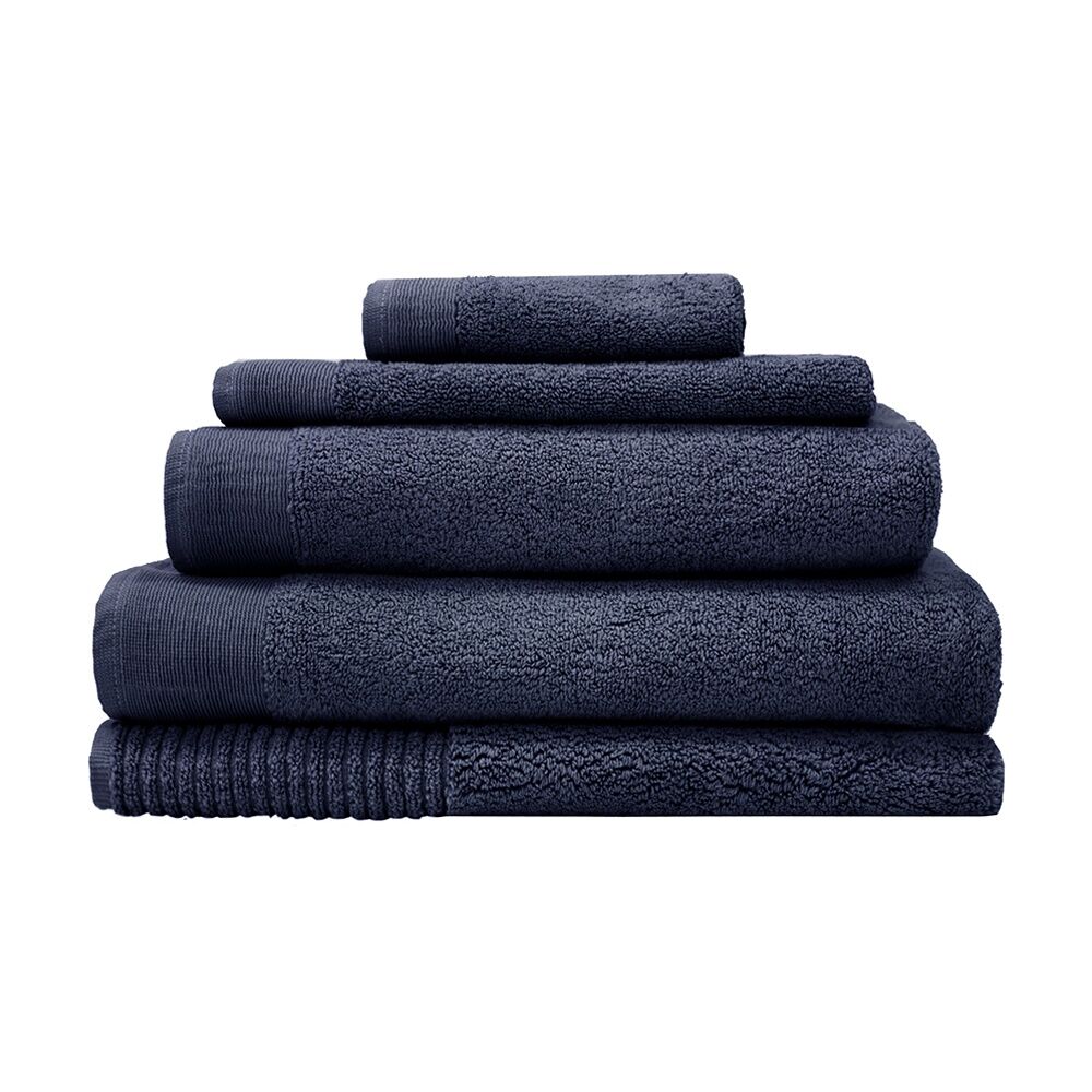 Bambury 40x60cm Blue Elvire 600gsm Soft Absorbent Cotton Hand Towel — image 3