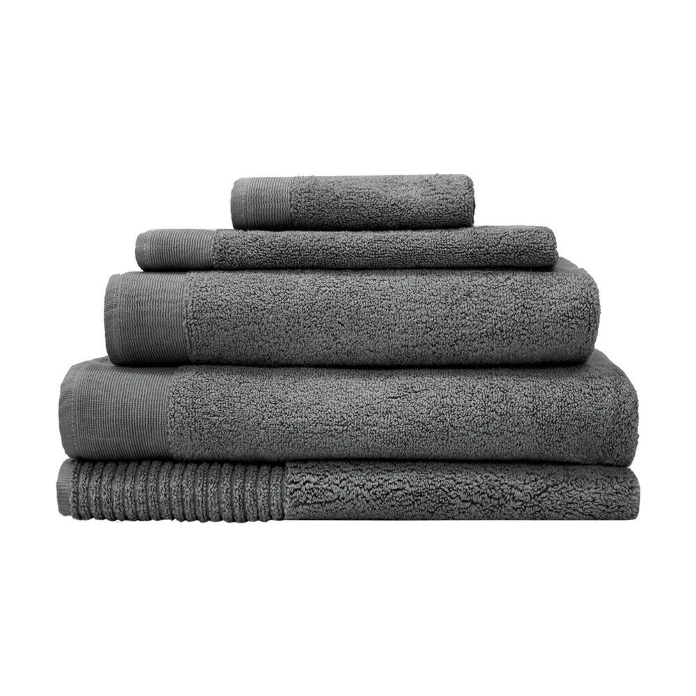 Bambury 40x60cm Grey Elvire 600gsm Soft Absorbent Cotton Hand Towel — image 3