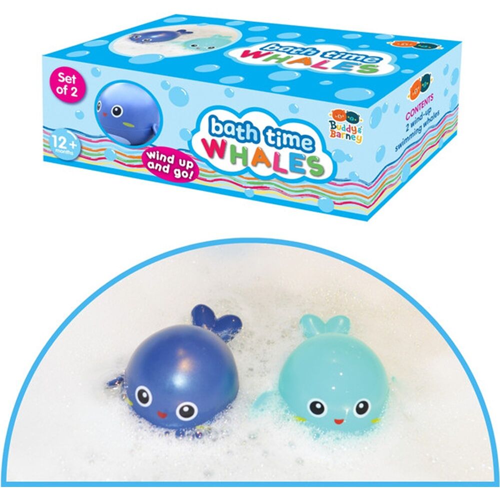 Buddy & Barney 12m+ Bath Time Wind Up Whales Plastic Kids Toy (2 Pieces) — image 3