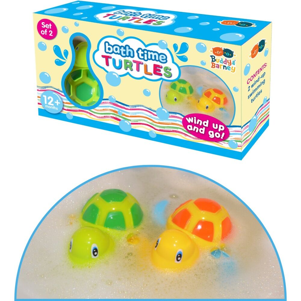 Buddy & Barney 12m+ Bath Time Swimming Turtles Wind Up Plastic Kids Toy (2 Pieces) — image 3