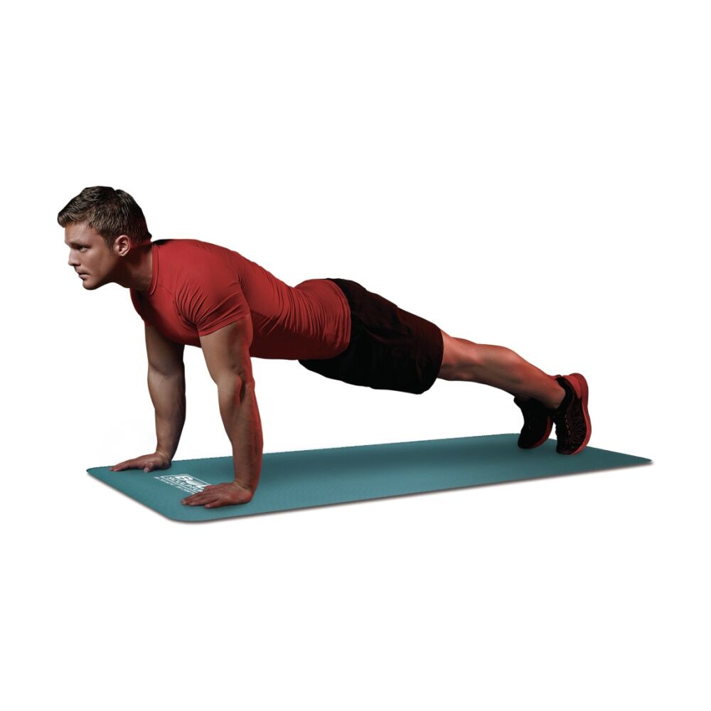 Body Sculpture Yoga Exercise Mat Dual Colour - 10mm Thick Ribbed Top With Smooth Underside - 173L x 61W cm Teal/Purple 173x61cm — image 2