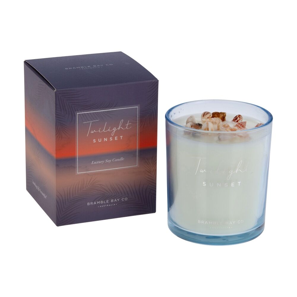 Bramble Bay 300g Ocean Twilight Sunset Soy Candle w/ Decorations Home Fragrance — image 2