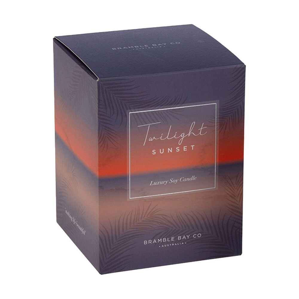 Bramble Bay 300g Ocean Twilight Sunset Soy Candle w/ Decorations Home Fragrance