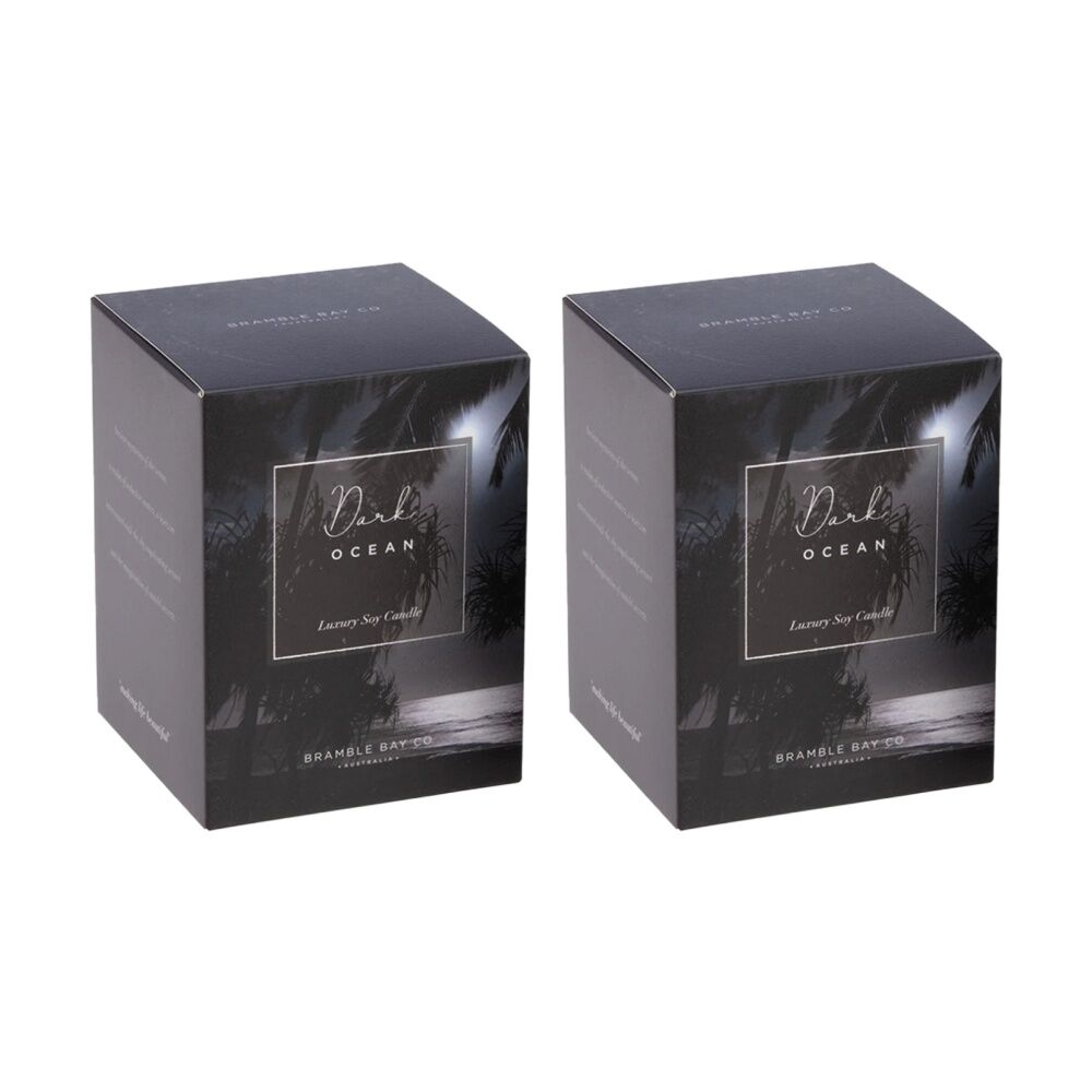 Bramble Bay Dark Ocean After Luxury Soy Candle Home Fragrance 300g (2 Pack)