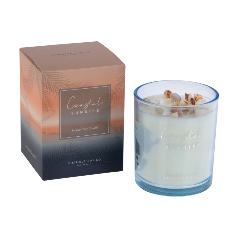 Bramble Bay 300g Ocean Coastal Sunrise Soy Candle w/ Decorations Home Fragrance — image 2