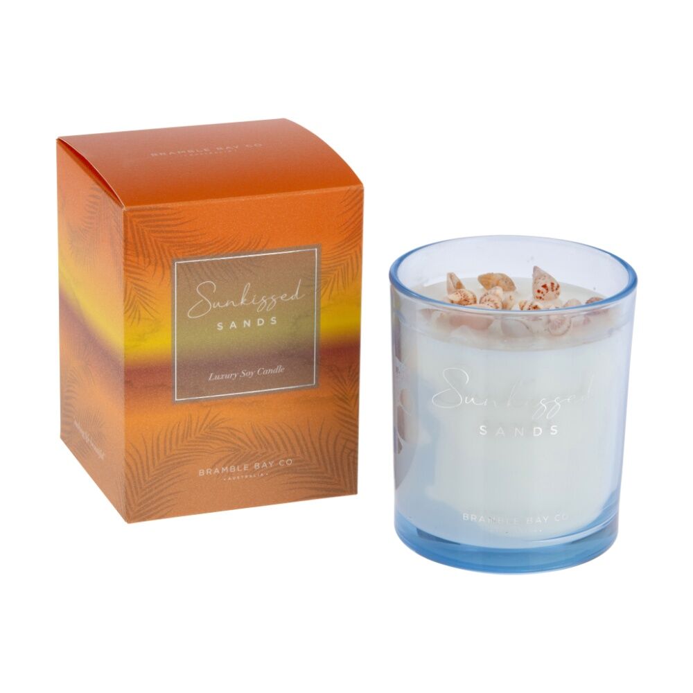 Bramble Bay 300g Ocean Sunkissed Sands Soy Candle w/ Decorations Home Fragrance — image 2