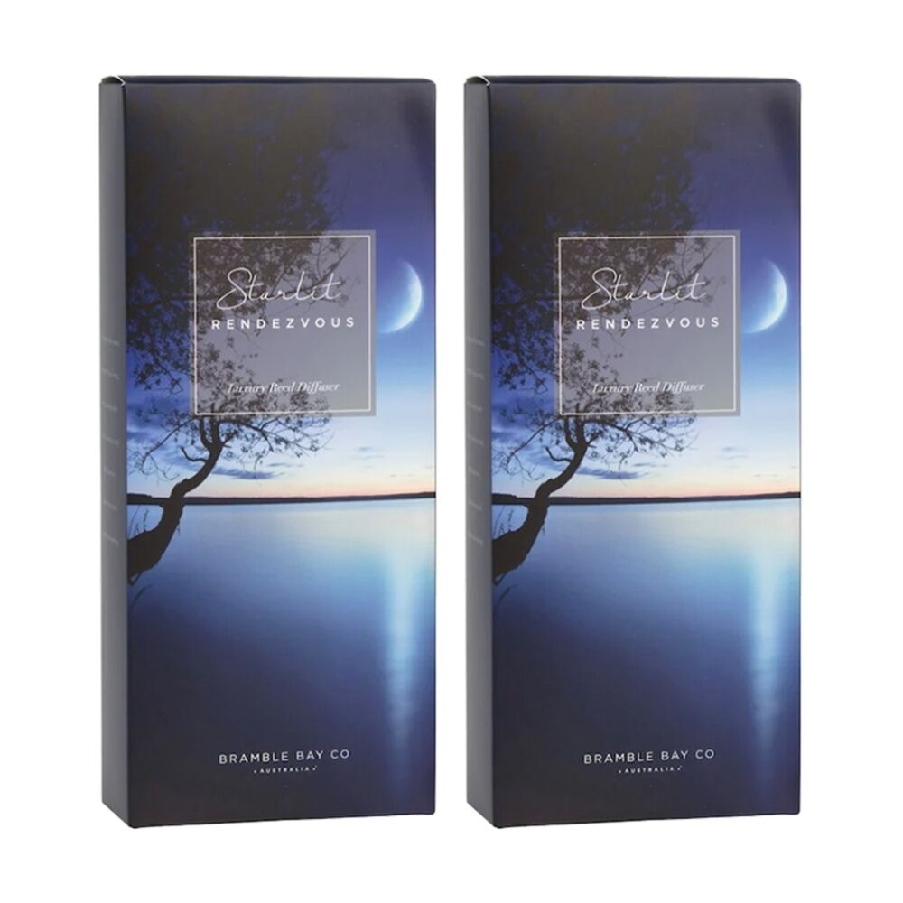 Bramble Bay Ocean After Dark Starlit Rendezvous Glass Reed Diffuser 150ml (2 Pack)