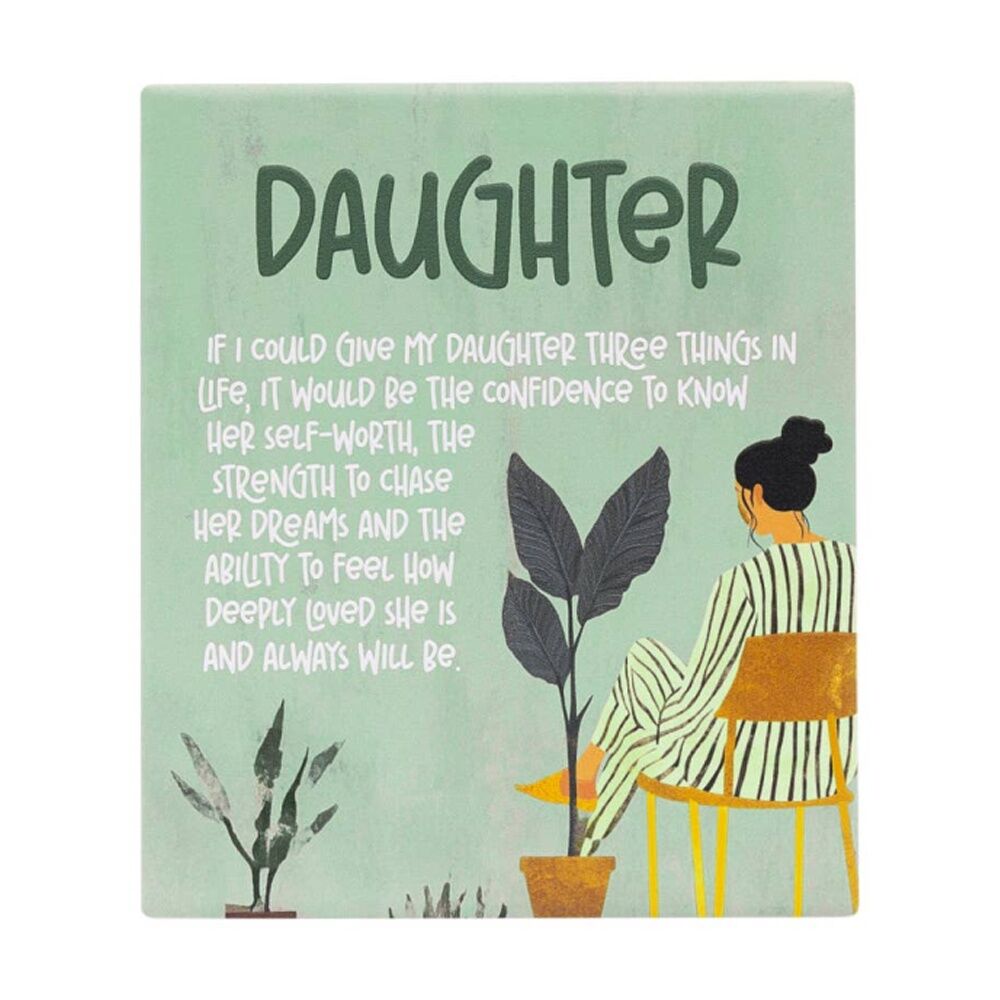 Splosh Billie Daughter Verse Ceramic w/ Hook & Stand Green 12x14x1cm Splosh