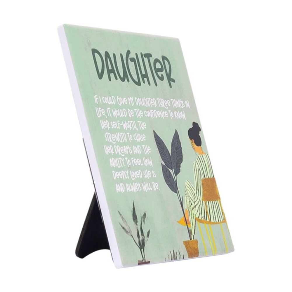 Splosh Billie Daughter Verse Ceramic w/ Hook & Stand Green 12x14x1cm (2 Pack) — image 4