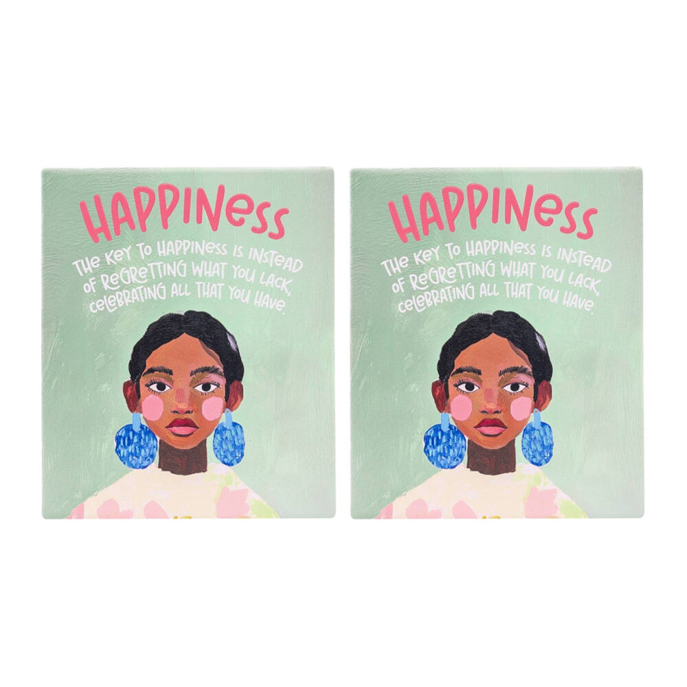 Splosh Billie Happiness Verse Ceramic w/ Hook & Stand 12x14x1cm (2 Pack)