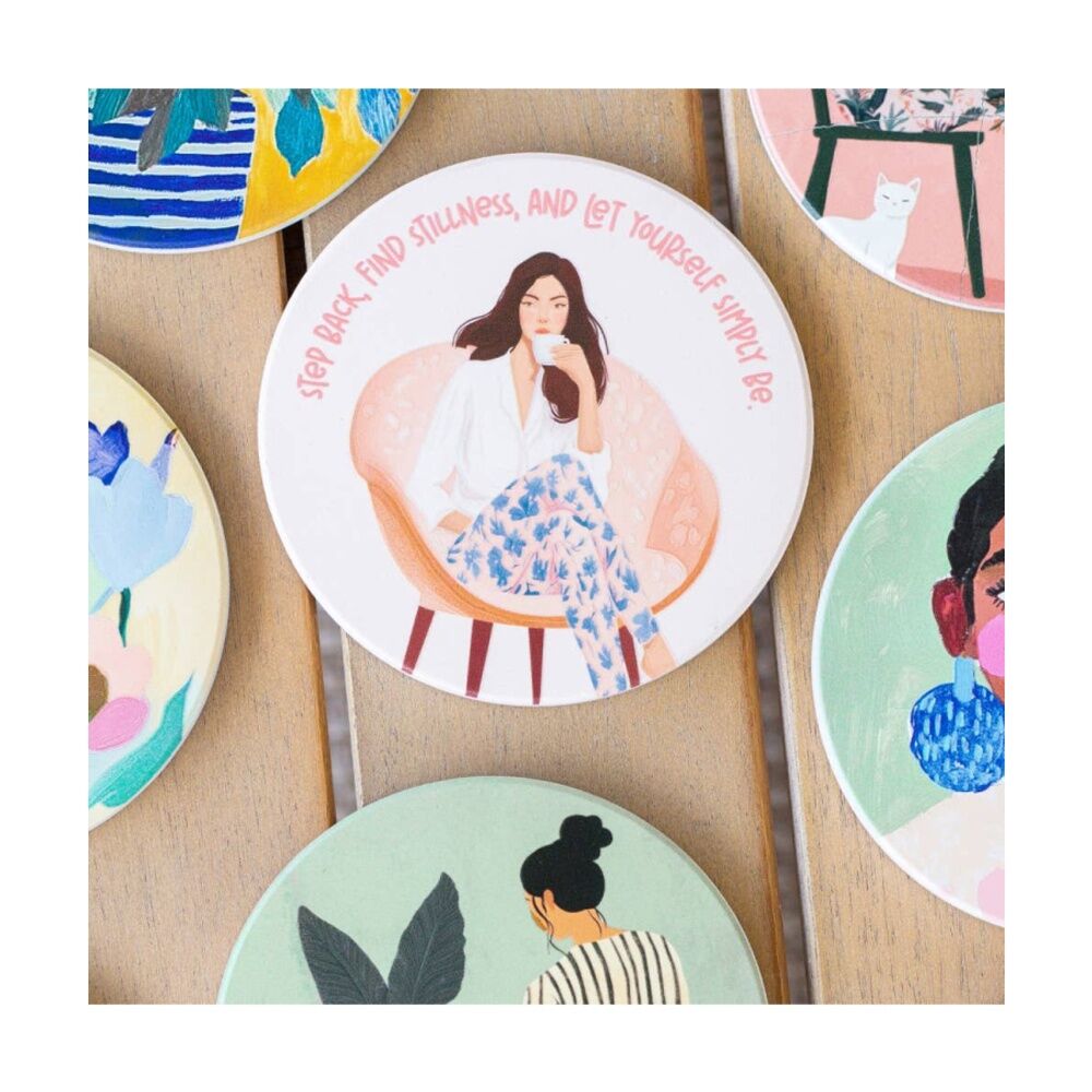 Splosh Billie Simply Be Ceramic Coaster Cork Backing Absorbent 11cm — image 4