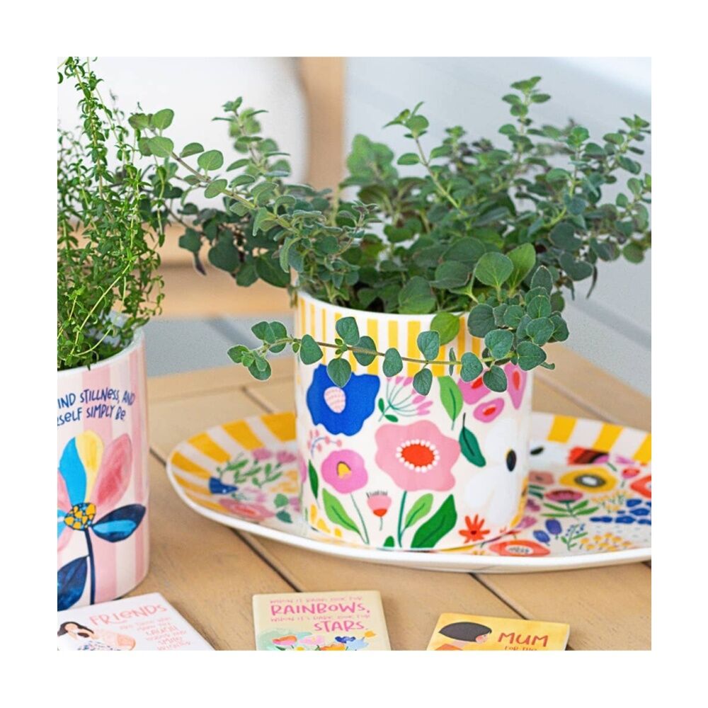 Splosh Billie Floral Ceramic Planter Drainage Hole Plug 12cm Splosh — image 4