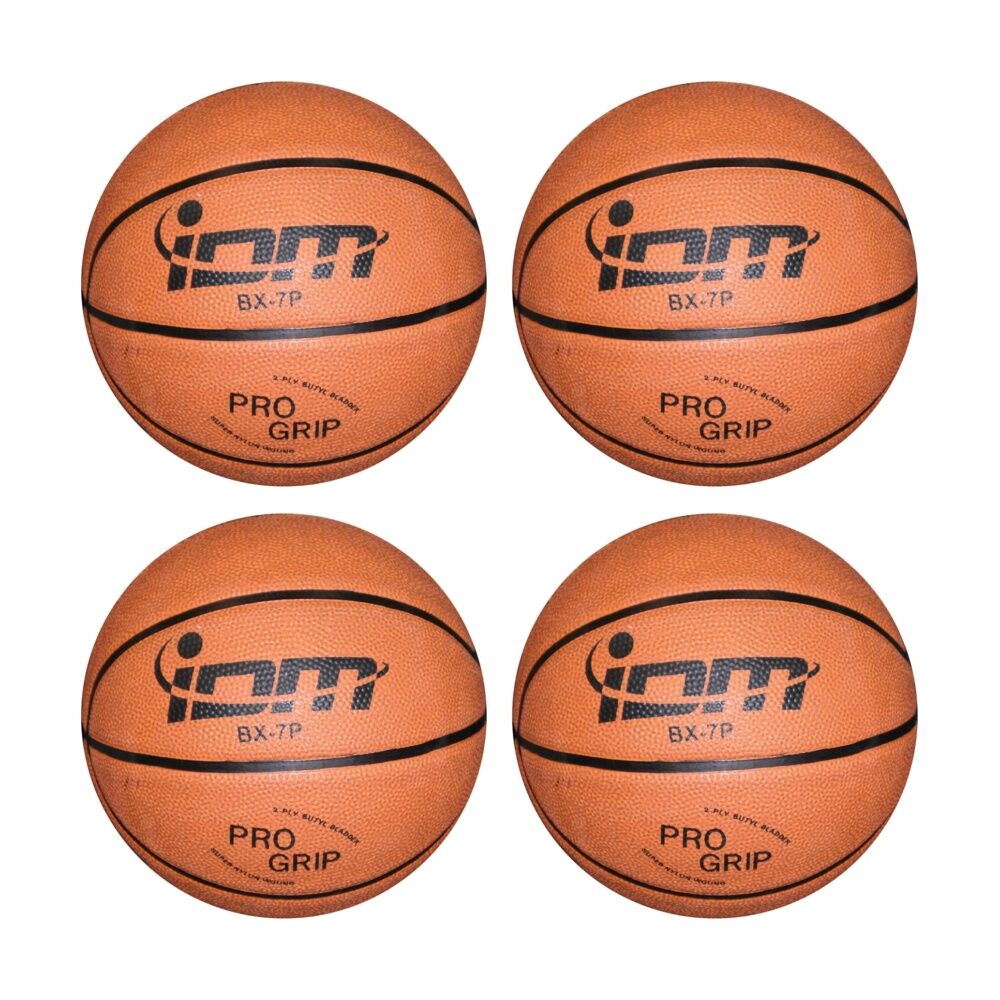 Victor Sports Cellular Rubber Basketball Indoor Outdoor Grip Size 7 (4 Pack)