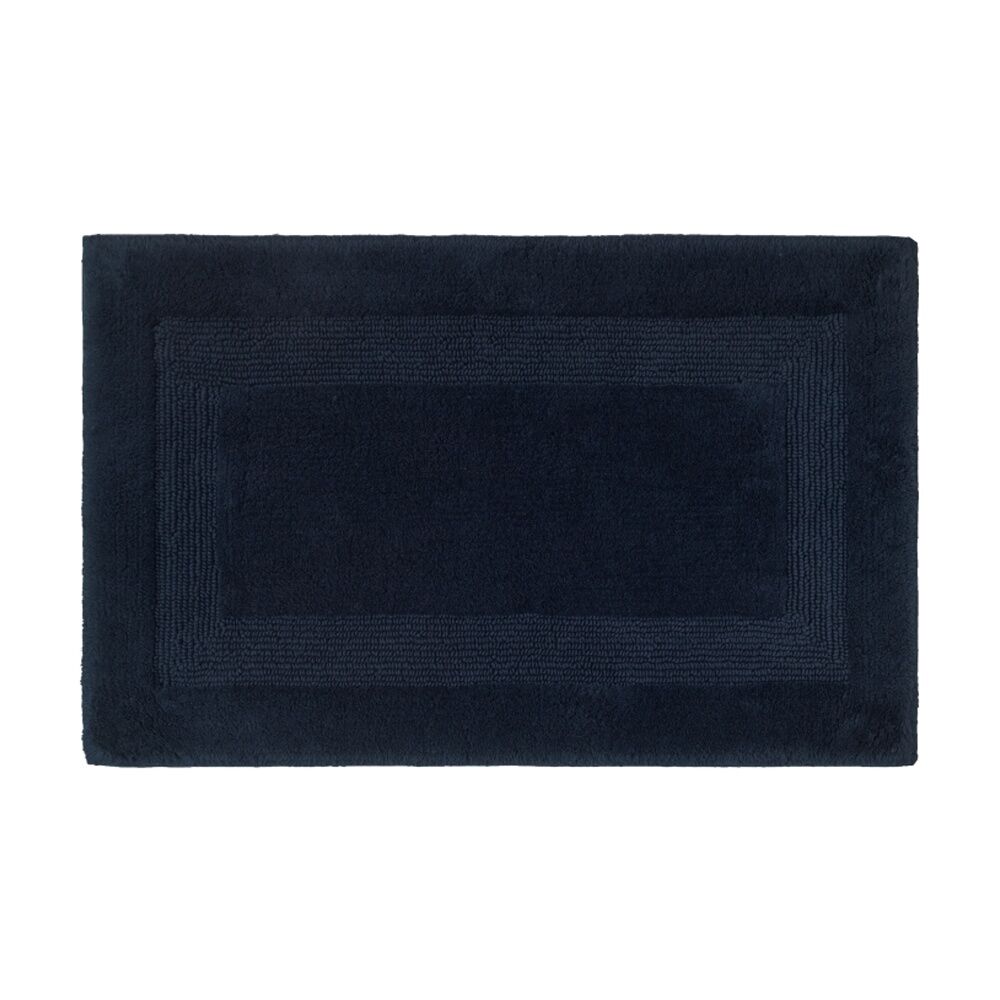 Nautica Navy Sandy Bay Tufted Cotton Decorative Bathroom Bath Mat 61x43cm