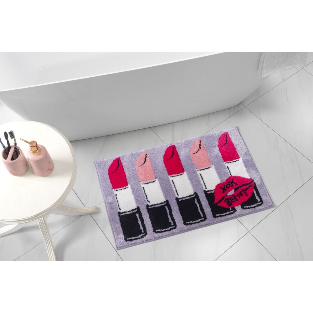 Betsey Johnson Lipstick Daydream Girls Bath Mat Non-Slip Machine Washable Purple — image 2