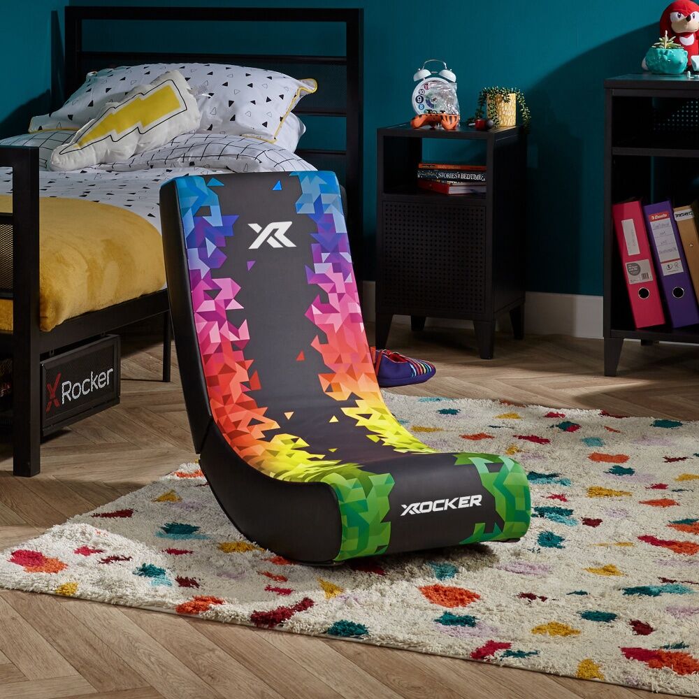 X-Rocker Prism Video Rocker Gaming Chair Kids Compact Faux Leather — image 2