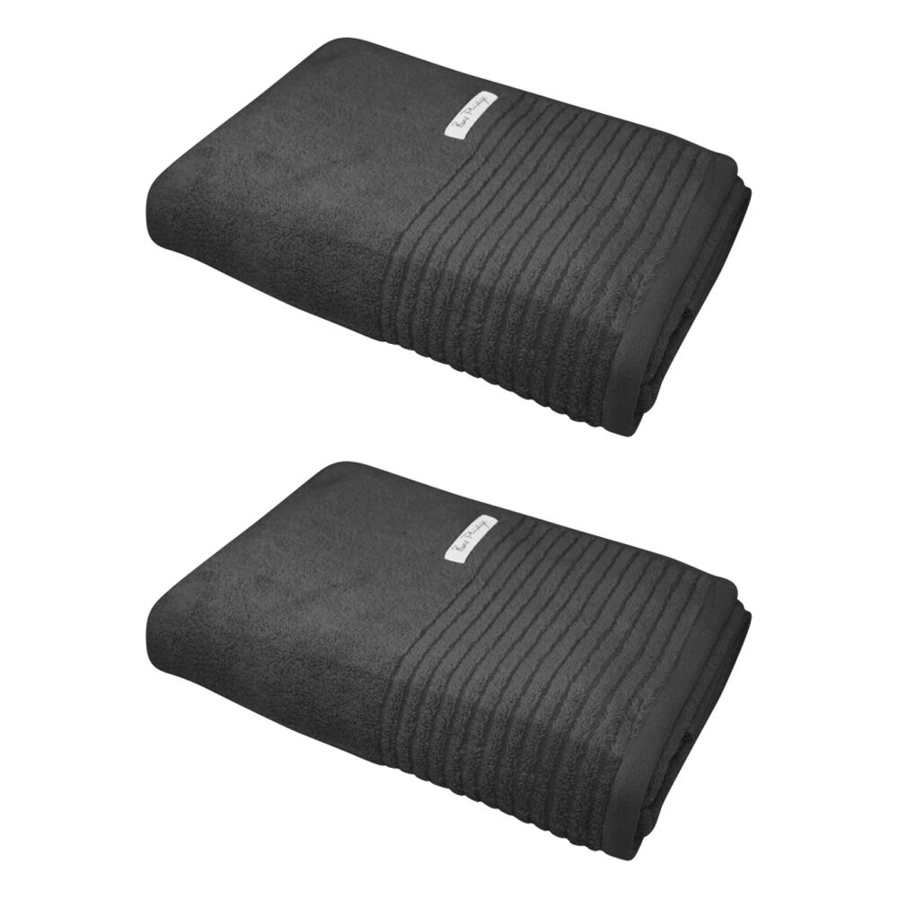 Bas Phillips Hayman Zero Twist Bath Sheet 600Gsm Cotton 160x80cm Eclipse (2 Pack)