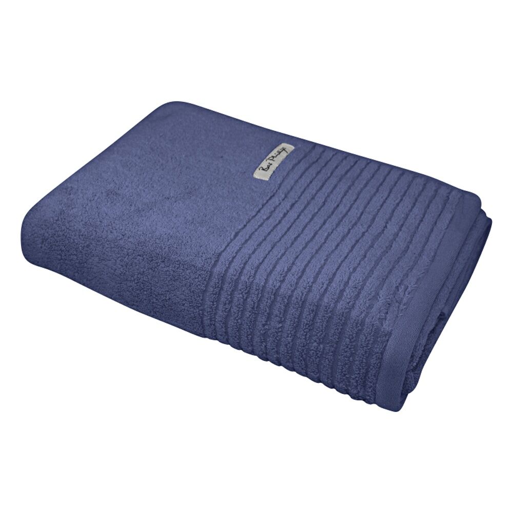 Bas Phillips Hayman Zero Twist Bath Sheet 600Gsm Cotton 160x80cm Indigo (2 Pack) — image 2