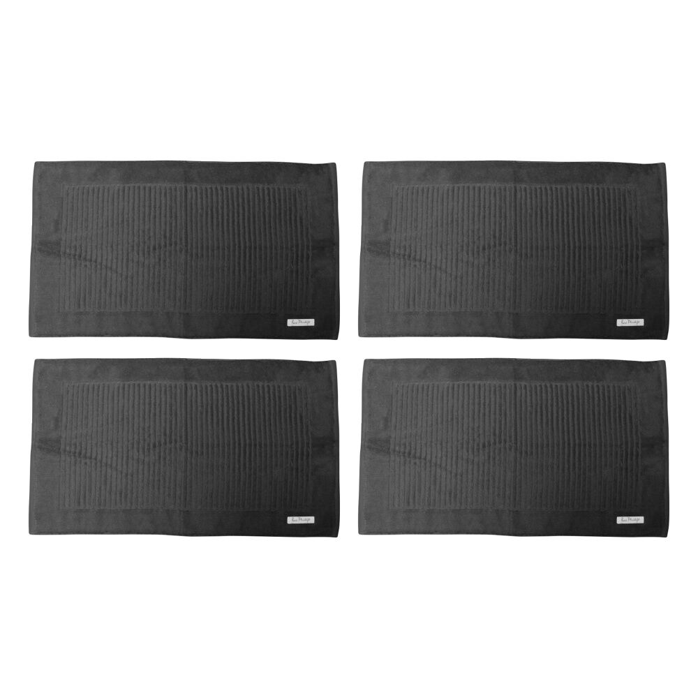 Bas Phillips Hayman Zero Twist Bath Mat 600Gsm Cotton 78x48cm Eclipse (4 Pack)