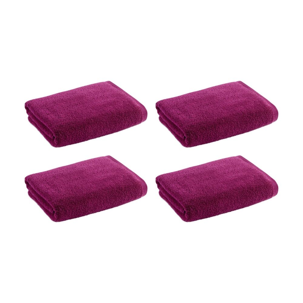 Christy Cirrus Bath Towel Combed Cotton 450GSM Fast Drying Summer Pudding (4 Pack)