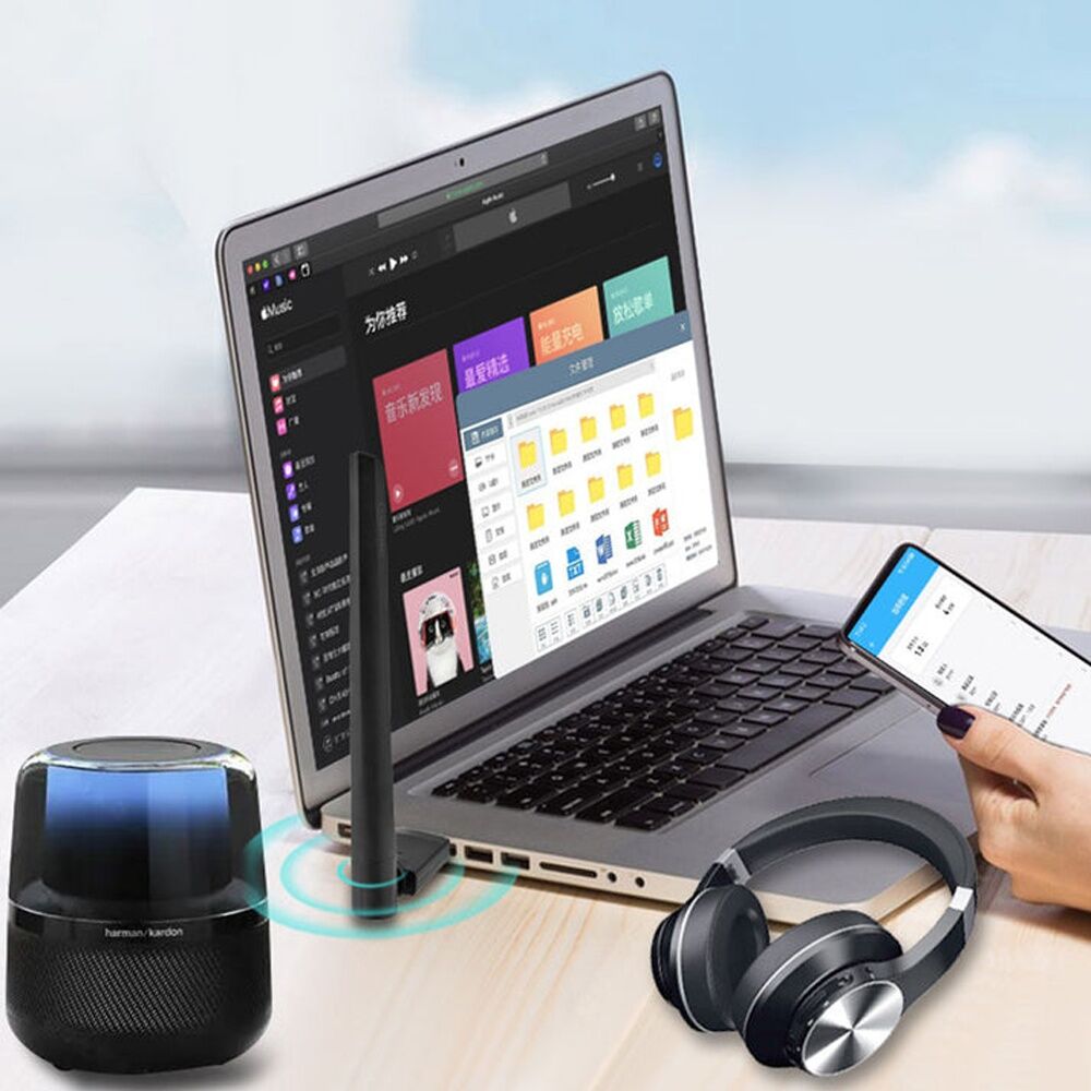 Cruxtec Bluetooth 6.0 USB Adapter Black Type-A Compact Design — image 5