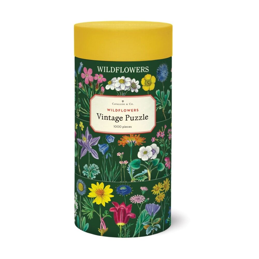 Cavallini Puzzle Vintage Wildflower 2 Botanical Art Kids Activity Set (1000 Pieces)
