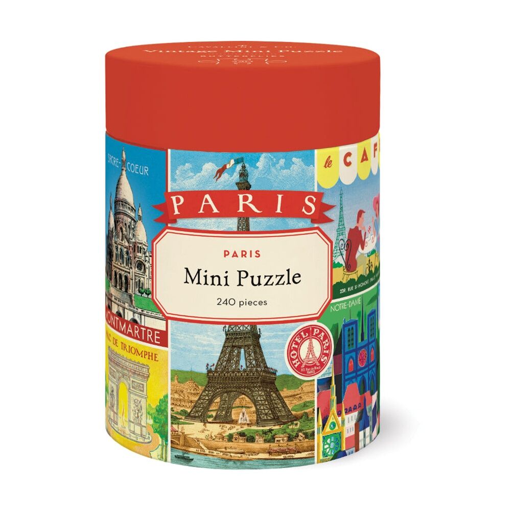 Cavallini Mini Puzzle Paris Vintage Travel French Landmark Artwork (240 Pieces)