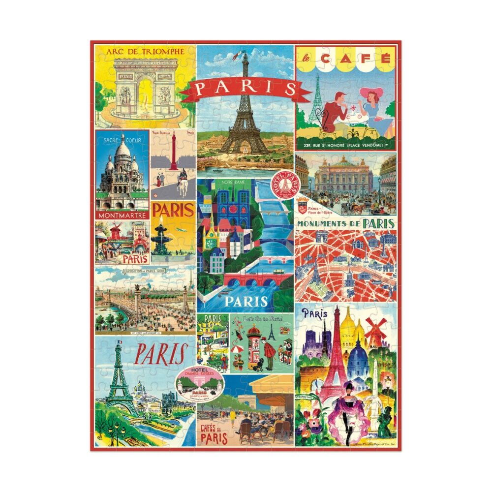 Cavallini Mini Puzzle Paris Vintage Travel French Landmark Artwork (240 Pieces) — image 2