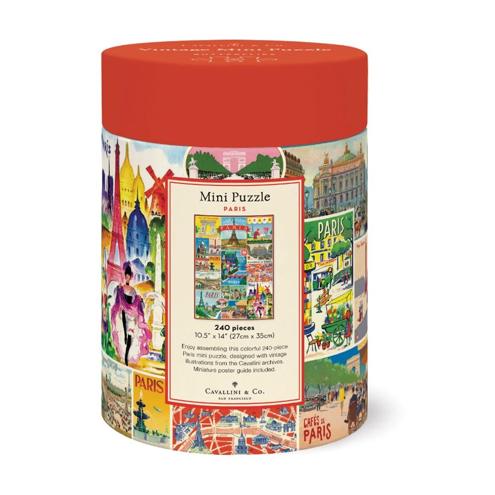 Cavallini Mini Puzzle Paris Vintage Travel French Landmark Artwork (240 Pieces) — image 3