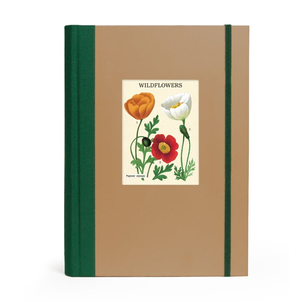 Cavallini Window Journal Hardcover Lined Page Notebook Wildflowers Cavallini