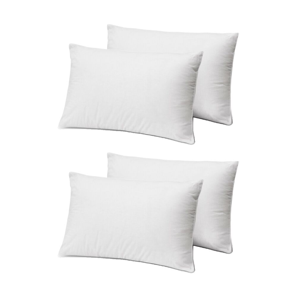 Crestell 2pc Crestell Neck Support Firm Pillow Set Cotton Cover Machine Washable (2 Pack)