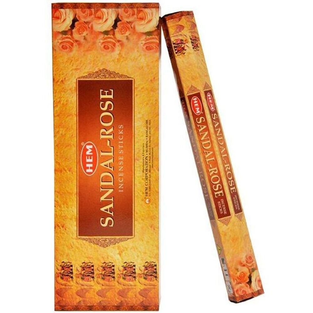 Hem Sandal Rose Home Fragrance Scented Smelling Incense Sticks Packet Set — image 2