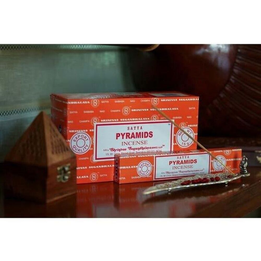 Satya 15gm Pyramids Home Fragrance Scented Incense Sticks Packet Set — image 2