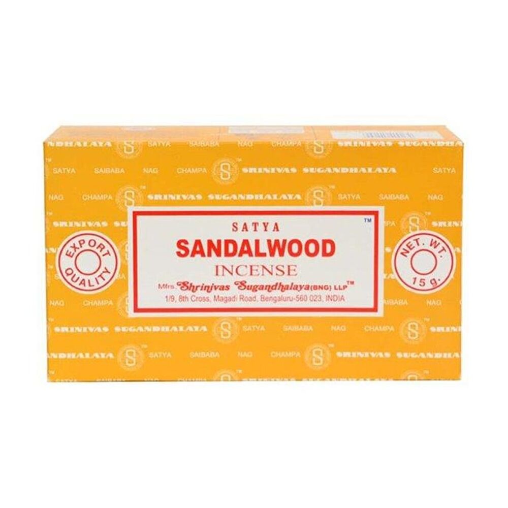 Satya 15gm Sandalwood Home Fragrance Scented Incense Sticks Packet Set