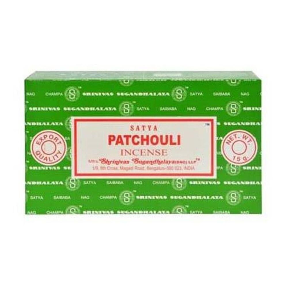Satya 15gm Patchouli Home Fragrance Scented Incense Sticks Packet Set — image 3