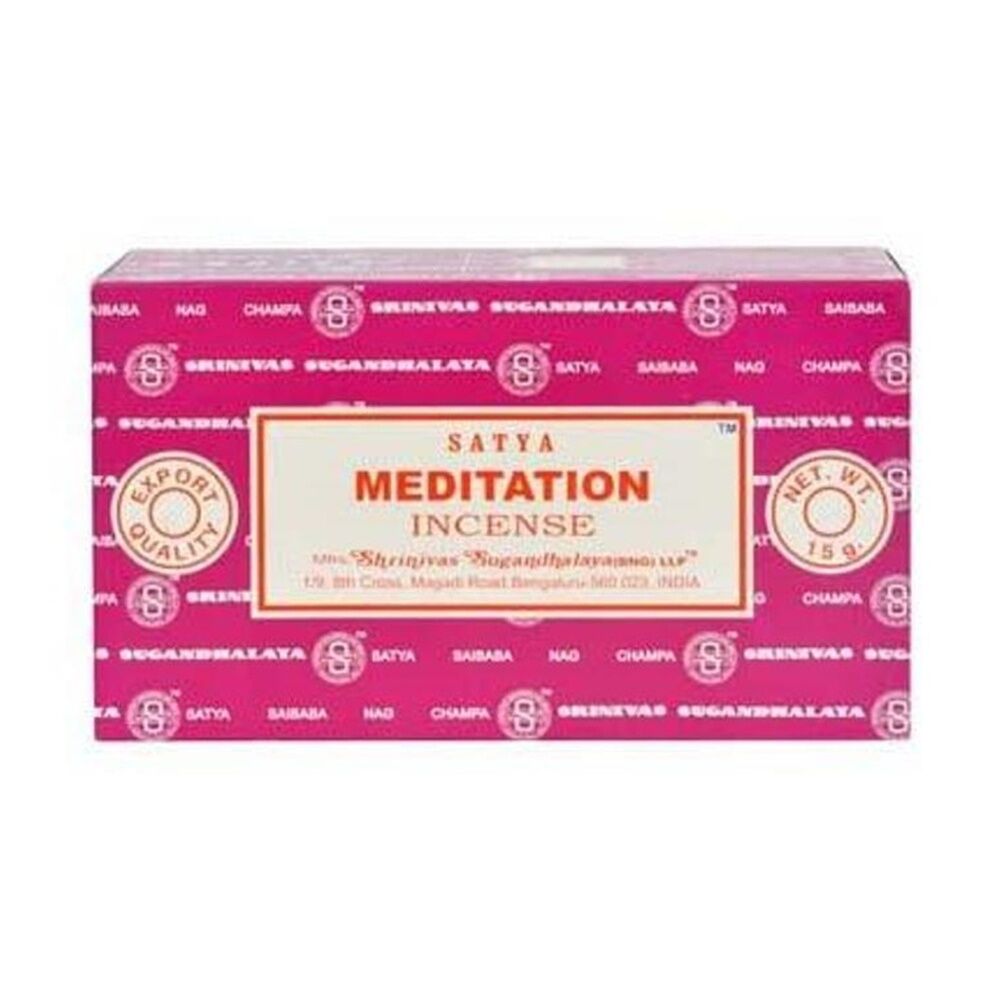 Satya 15gm Meditate Home Fragrance Scented Incense Sticks Packet Set