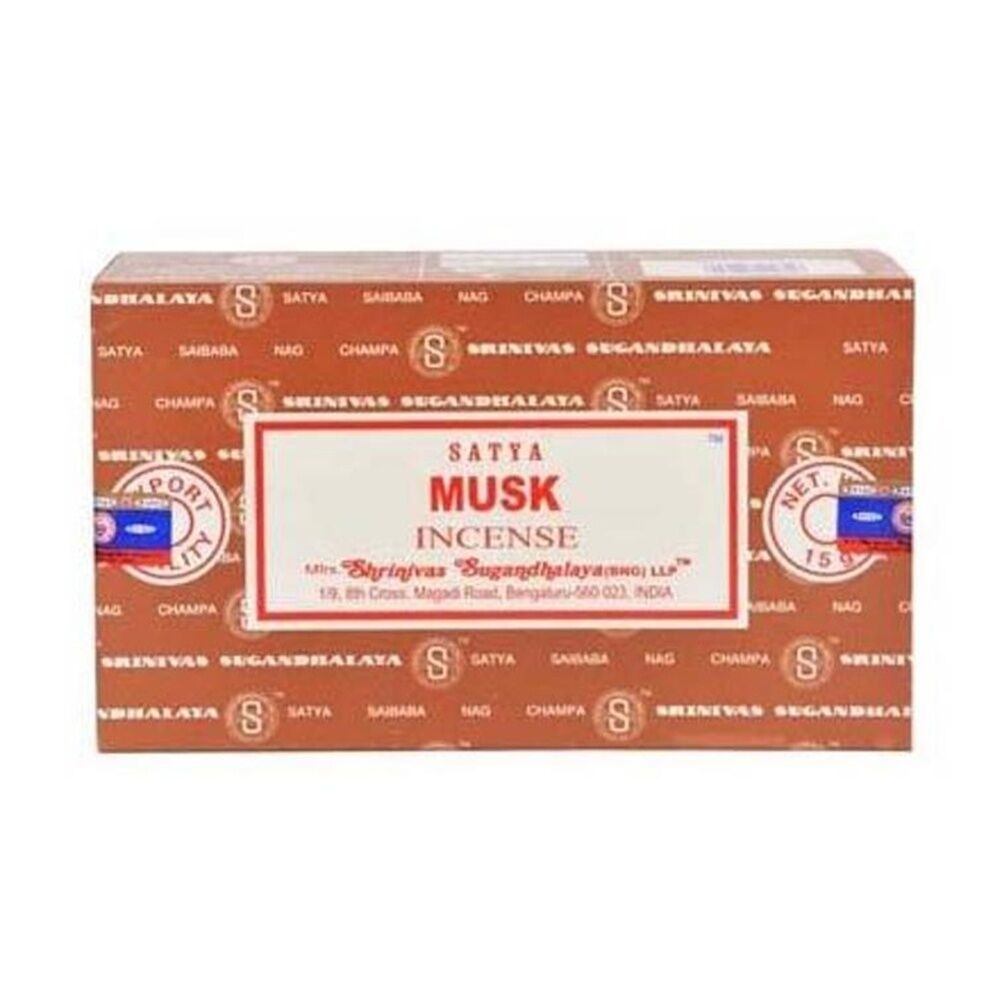 Satya 15gm Musk Home Fragrance Scented Incense Sticks Packet Set