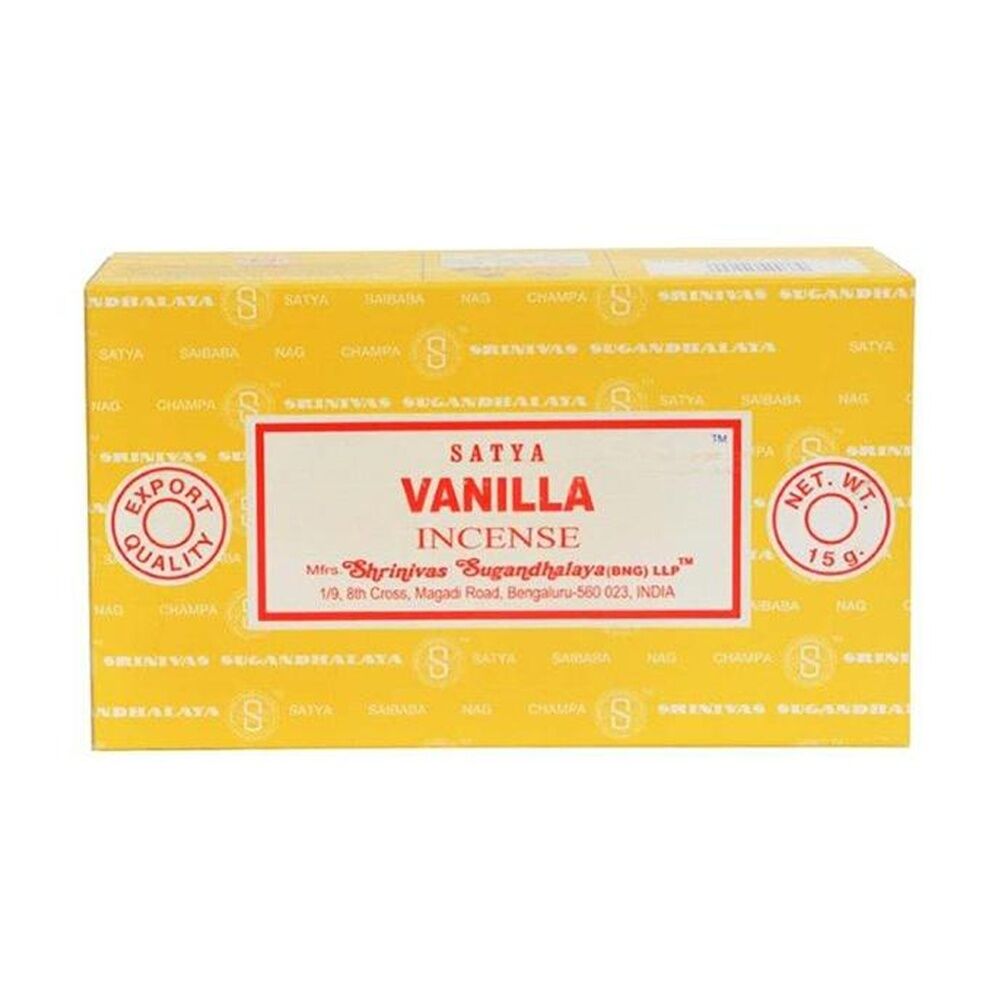 Satya 15gm Vanilla Home Fragrance Scented Incense Sticks Packet Set