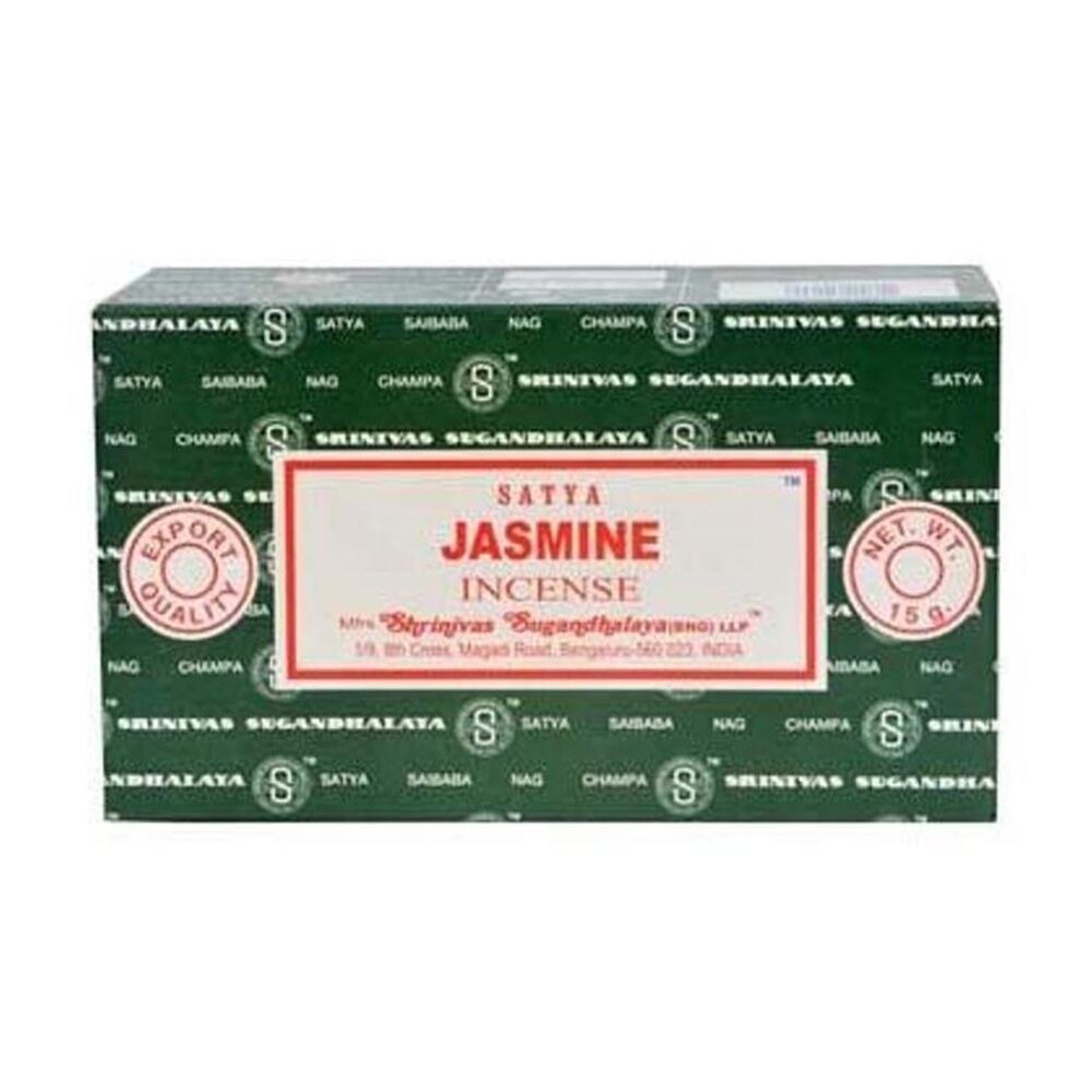 Satya Home Fragrance Scented Incense Sticks Packet Set 15gm Jasmine (12 Pack) — image 2