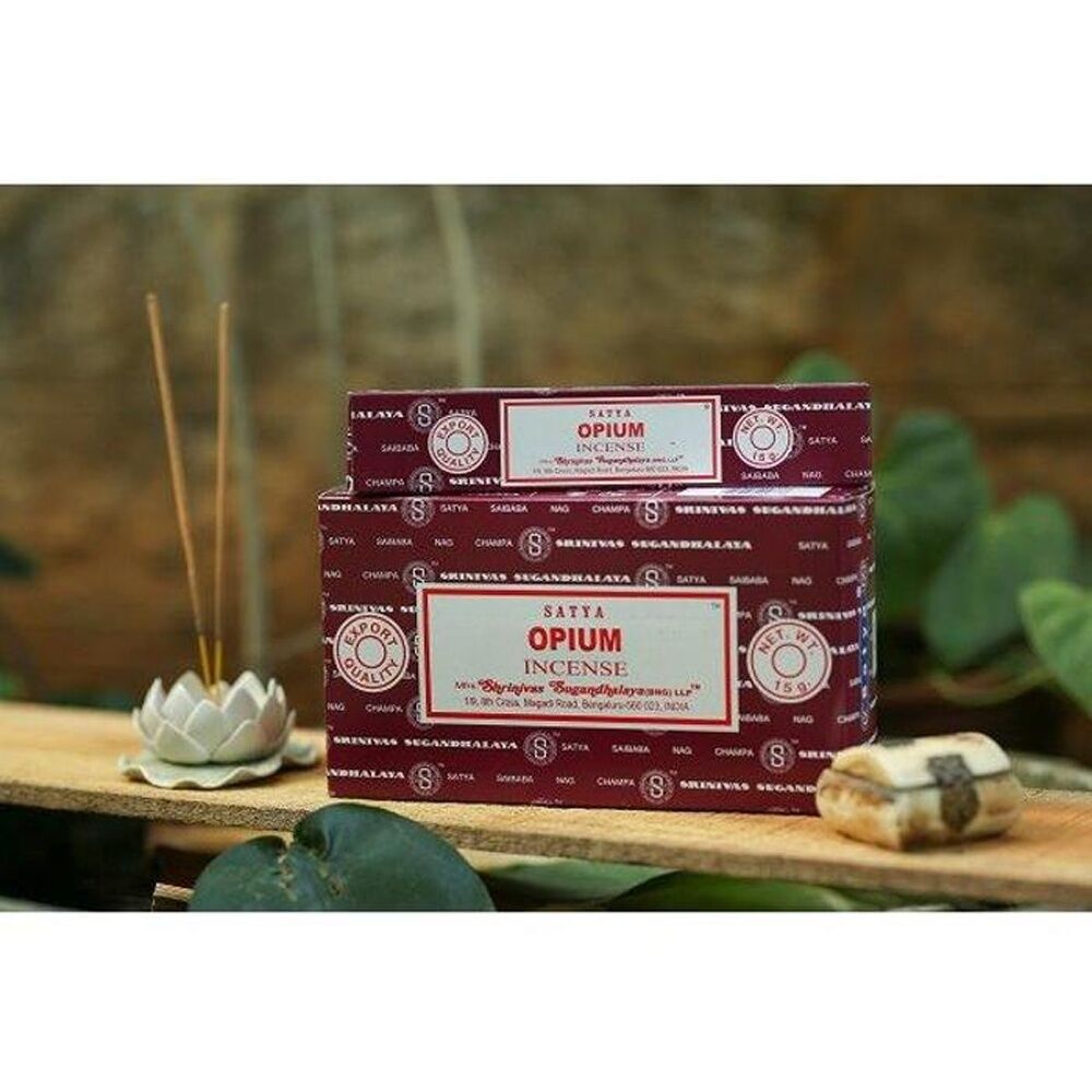 Satya 15gm Opium Home Fragrance Scented Incense Sticks Packet Set — image 2