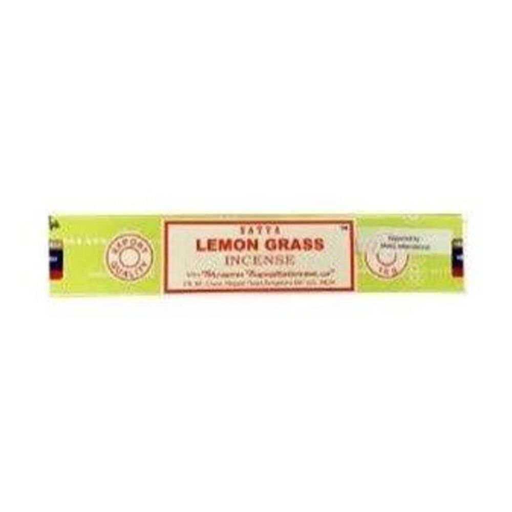 Satya Home Fragrance Scented Incense Sticks Packet Set 15gm Lemon Grass (6 Pack) — image 2